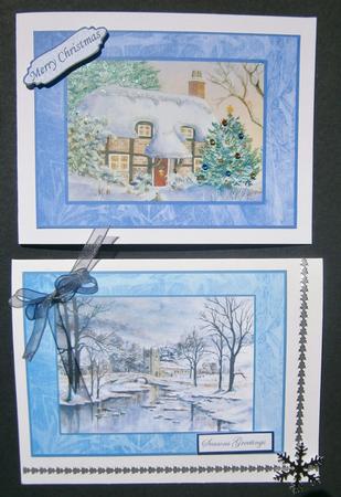 2 Winter Card Toppers by Davina Rundle