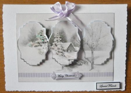 House by the River Card Front with Panels by Davina Rundle