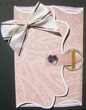 Pink Rose Label Buckle Bracket Mini Card Kit by Davina Rundle