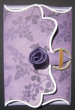 Purple Pansies Buckle Bracket Mini Card Kit by Davina Rundle