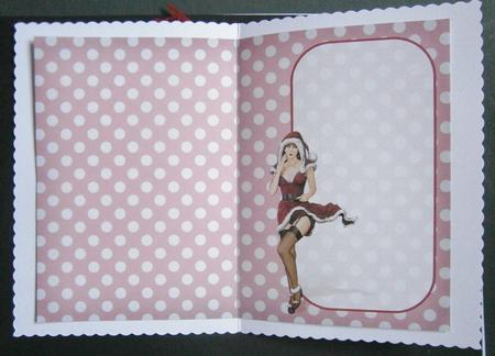 1950's Pin Up Girl Eva Grace Winter Wonderland (red) Insert by Davina Rundle