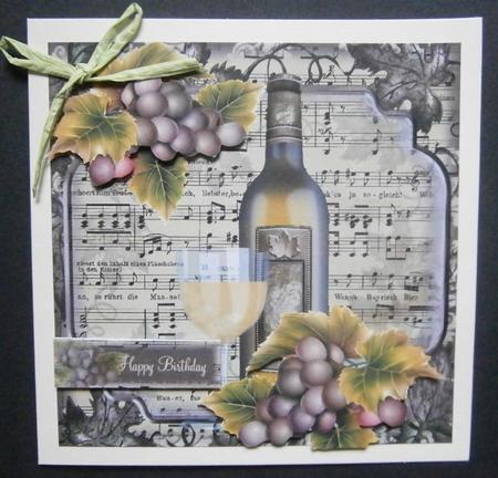 Masculine Wine and Music Topper by Davina Rundle