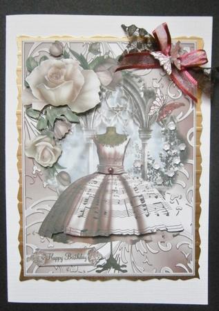 Vintage Dusky Pink Music Dress Topper by Davina Rundle