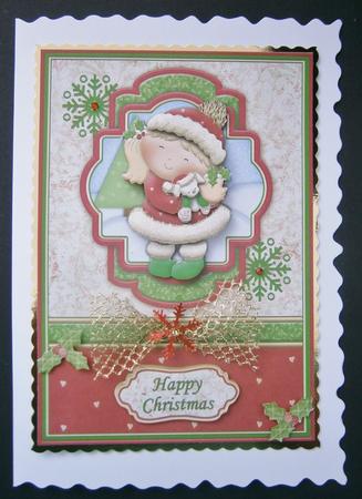 Cuddly Christmas A6 Christmas Topper & Decoupage by Davina Rundle