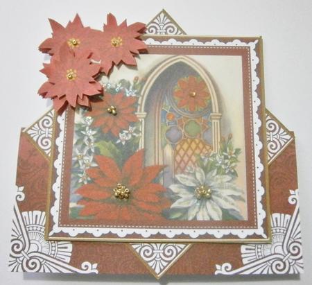 Red Window Poinsettia Diamond Mini Card Kit by Davina Rundle