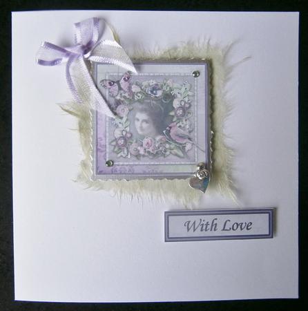 Flowers and Lace 8x8 Square Card Front by Davina Rundle