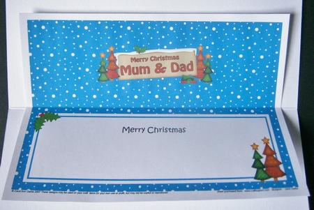Xmas Mum & Dad Trees Signpost Large Dl Matching Insert by Davina Rundle