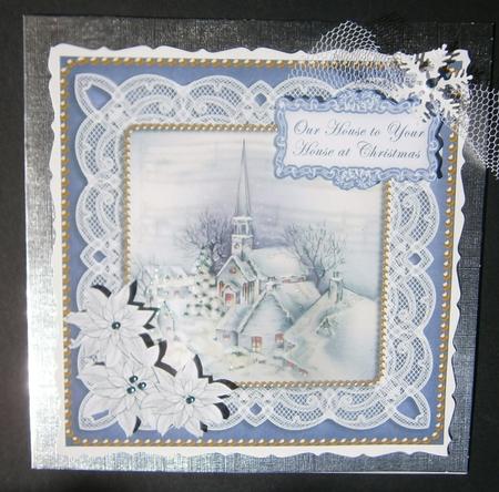 Blue Village Both of You 8in Sentiment Topper by Davina Rundle