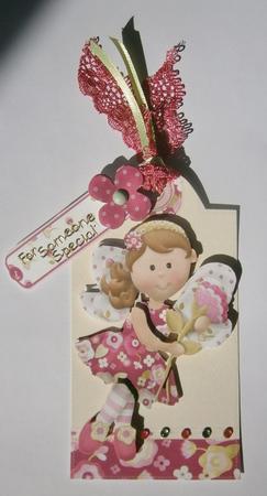 Faerie on a Tag with Flower by Davina Rundle