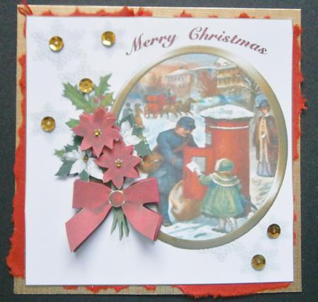 8x8 Vintage Christmas Postman by Davina Rundle