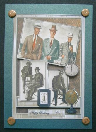 Male Card Vintage Fashion by Davina Rundle