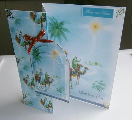 They Followed the Star No Hole Fold Back Card by Davina Rundle