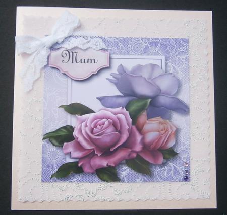 Belle Epoque Roses Lacey Square by Davina Rundle