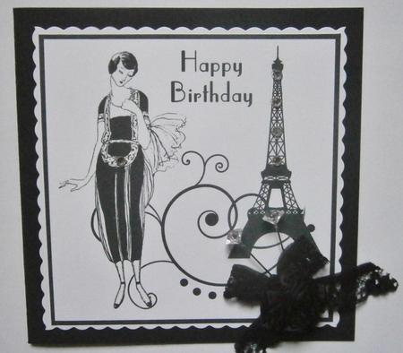 Parisian Style 8x8 Black and White Topper by Davina Rundle