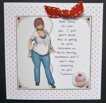 Dear Diet Card Topper by Davina Rundle