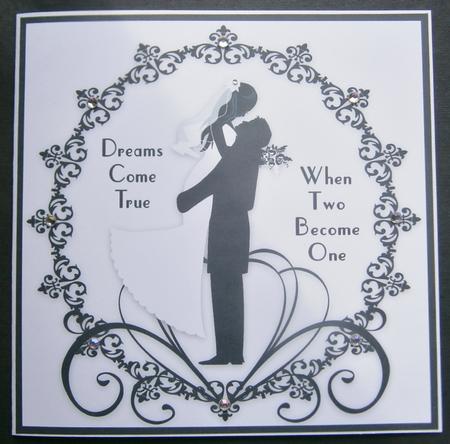 Dreams Come True 8x8 Black and White Topper by Davina Rundle