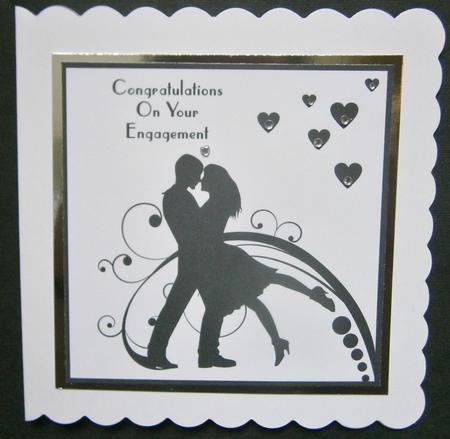 Congratulations on Your Engagement 8x8 Black & White Topper by Davina Rundle