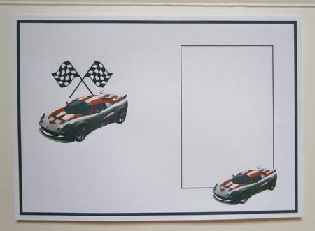 Fast Car & Race Flags Insert by Davina Rundle