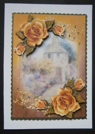 Golden Autumnal Roses at the Dovecote by Davina Rundle