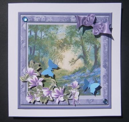 Woodland Glade with Bluebells Decoupage Sheet by Davina Rundle