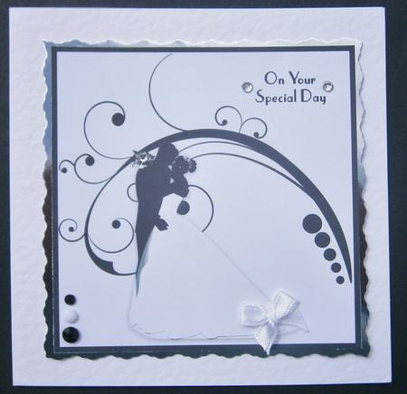 On Your Special Day 8x8 Black and White Topper by Davina Rundle
