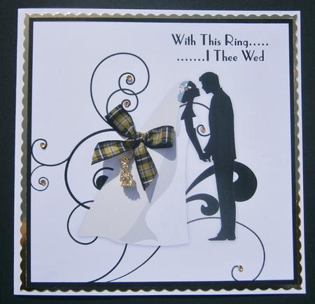 With This Ring 8x8 Black and White Topper by Davina Rundle