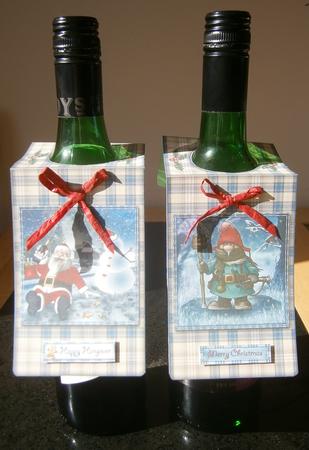Wine/beer Bottle Christmas Gift Tags by Davina Rundle