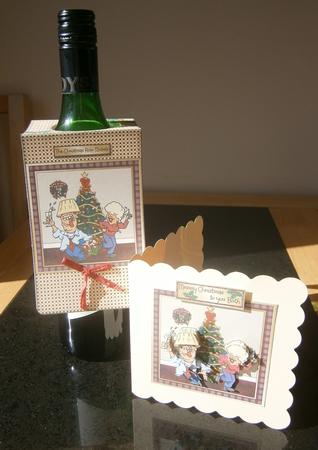 Wine/beer Bottle Tag Christmas Role Models by Davina Rundle