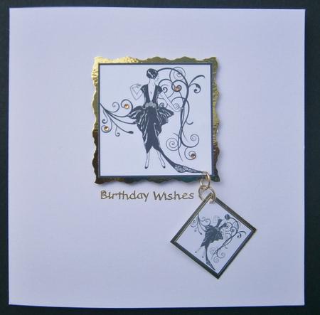 So Stylish 8x8 Black and White Topper by Davina Rundle