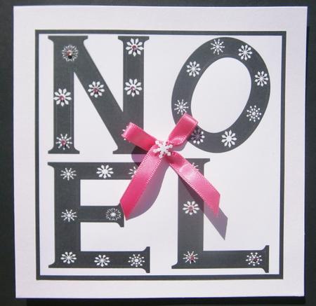 Noel Black and White 8x8 Square Topper by Davina Rundle