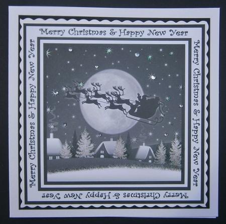 Sparkly Skies 8x8 Black and White Topper by Davina Rundle