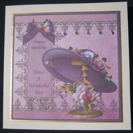 Rosy Bonnet 8x8 Topper by Davina Rundle
