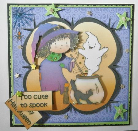 Too Cute to Spook Halloween Quick Card by Davina Rundle