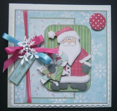 Old Santa Clause Card with a Topper by Davina Rundle