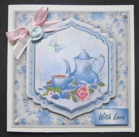 Afternoon Tea Shaped Layer Card Front Mini Kit by Davina Rundle