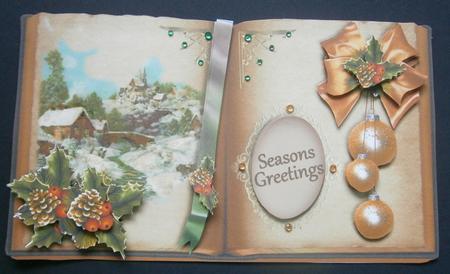 Picture Book Tent-card Mini-kit - Golden Christmas by Davina Rundle
