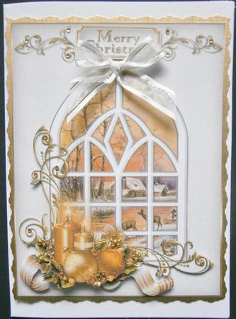 Deer by the River Through the Window Christmas by Davina Rundle