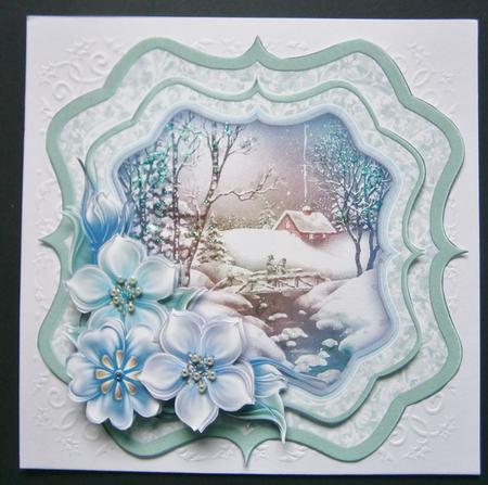 Winter Walk Christmas Bracket Topper Decoupage & Insert by Davina Rundle