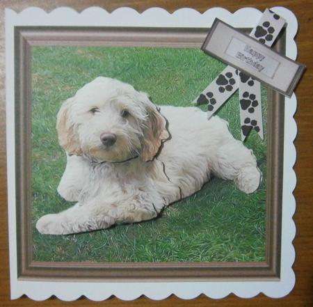 Cockerpoo Scene 3D Decoupage by Davina Rundle