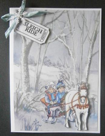 Winter Trees Snowy Watercolour Background. by Davina Rundle