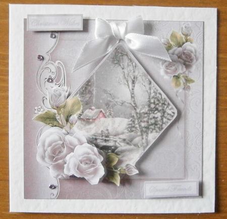 House Over the Bridge Vintage Christmas with a Topper by Davina Rundle