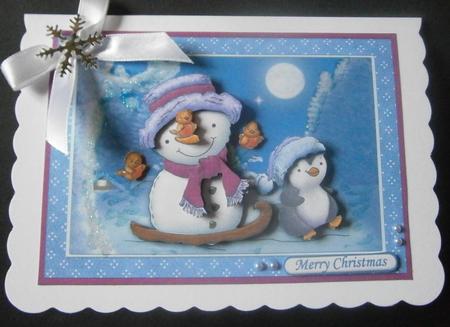 Look What I Found Christmas Card Topper & Decoupage by Davina Rundle