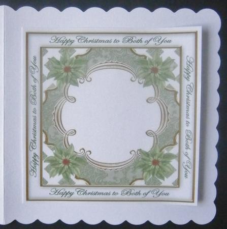Olive Poinsettia Both of You Lattice 8in Insert Panel by Davina Rundle