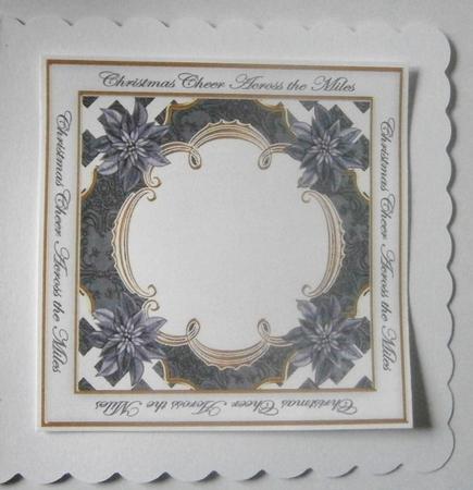 Black Poinsettia Across the Miles Lattice 8in Insert Panel by Davina Rundle