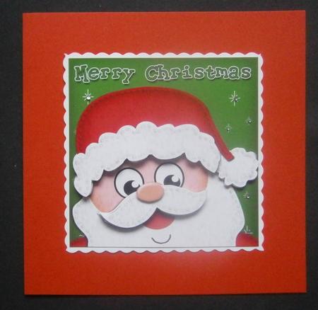 Christmas Santa 6x6 Fun Novelty Quick Card & 3D Decoupage by Davina Rundle