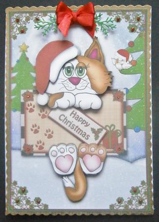 Christmas Kitty Cuddles by Davina Rundle