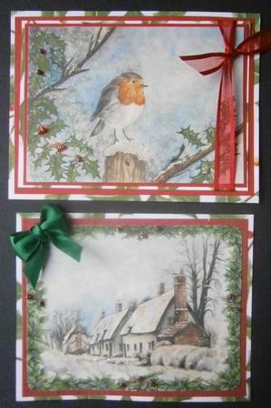 2 Winter Snow Scenes by Davina Rundle