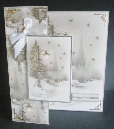 Silent Night, Holy Night No Hole Fold Back Card by Davina Rundle