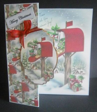 Christmas Post No Hole Fold Back Card by Davina Rundle