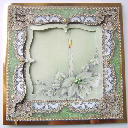 Pastel Poinsettia 5inch Bracket Edge Spiral Stacker by Davina Rundle